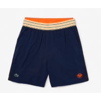 SHORTS DUPLO LACOSTE ROLAND GARROS - AZUL/LARANJA